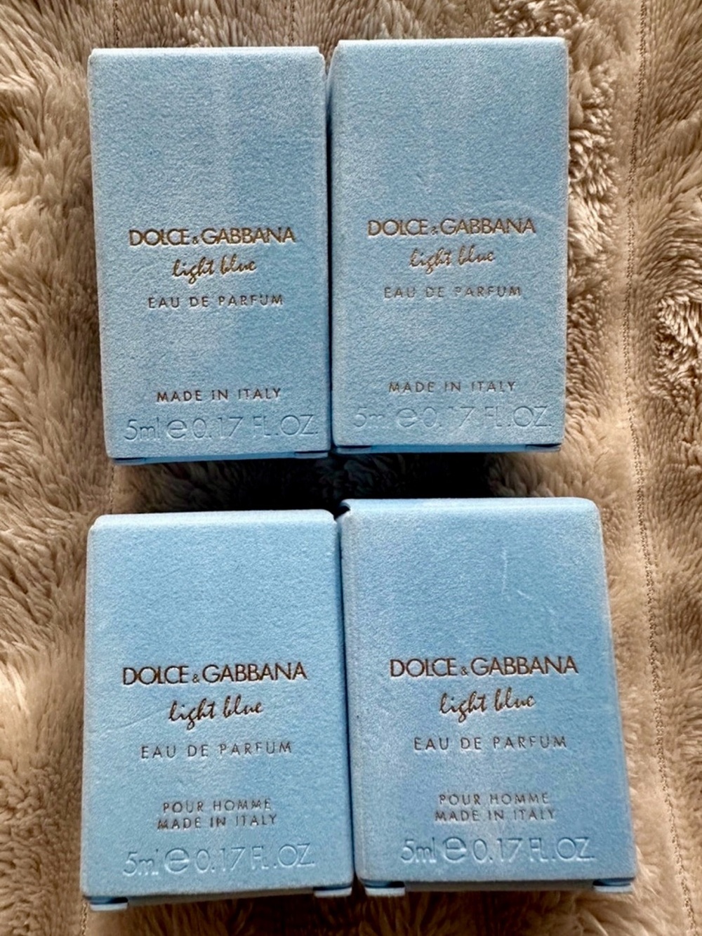 Dolce & Gabbana Light Blue Mini Box Set (2 for Women & 2 for Men)